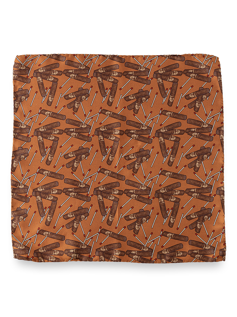 Alternate Image of Cigar Motif Silk Pocket Square-1