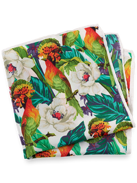 Tropical Silk Pocket Square - Multi