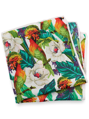 Tropical Silk Pocket Square - Multi