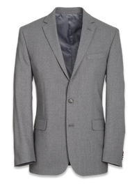 Classic Fit Essential Wool Notch Lapel Suit Jacket - Grey