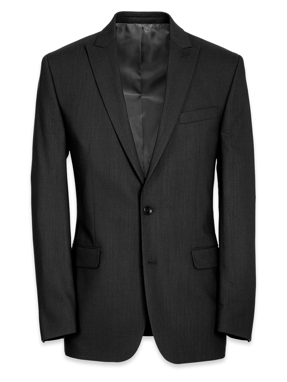 Product Image of Classic Fit Essential Wool Peak Lapel Side Vents Suit Jacket-Black