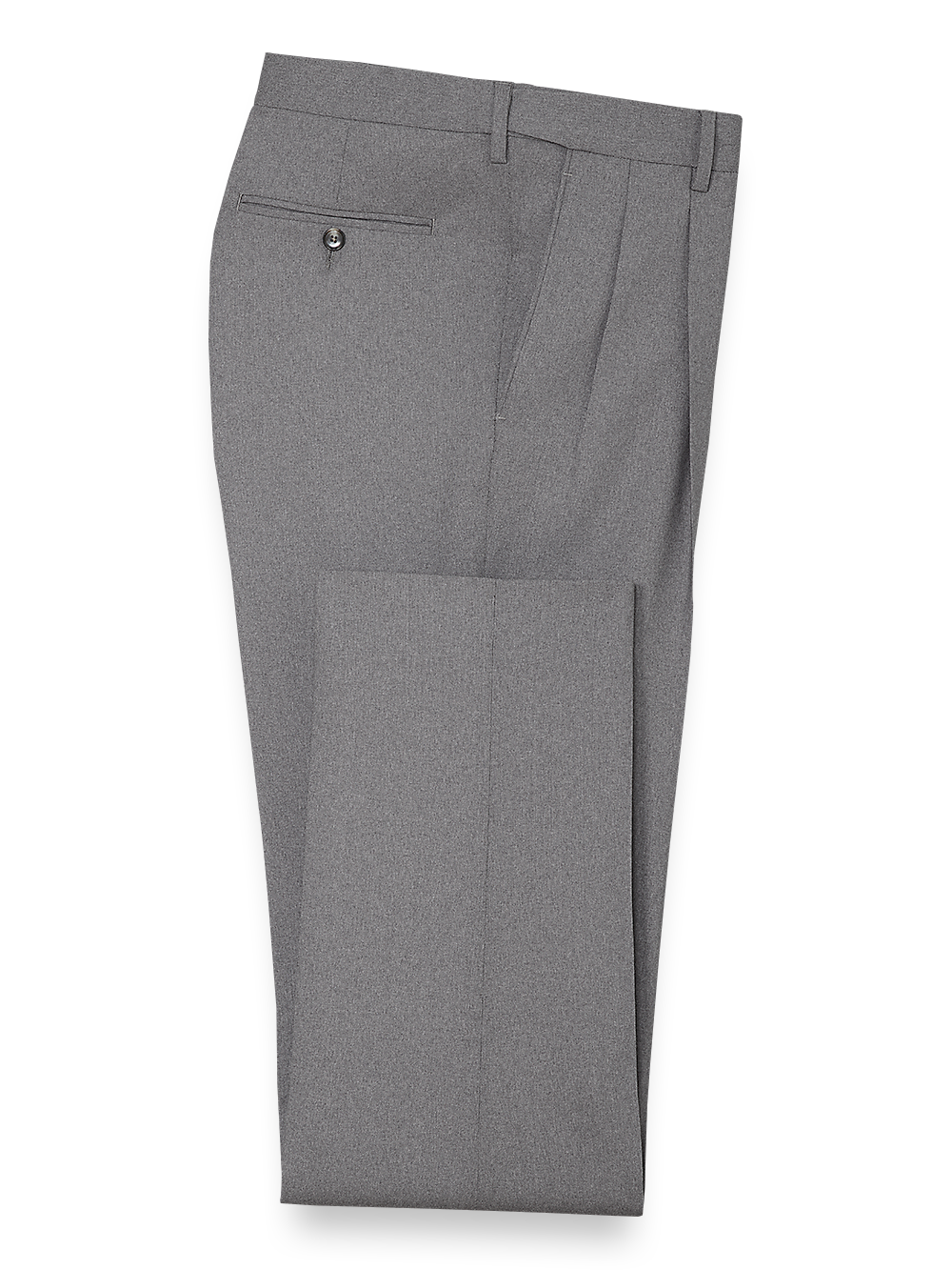 Product Image of Classic Fit Essential Wool Pleated Suit Pants-Grey