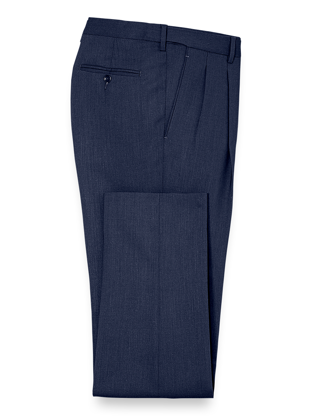 Product Image of Classic Fit Essential Wool Pleated Suit Pants-Navy