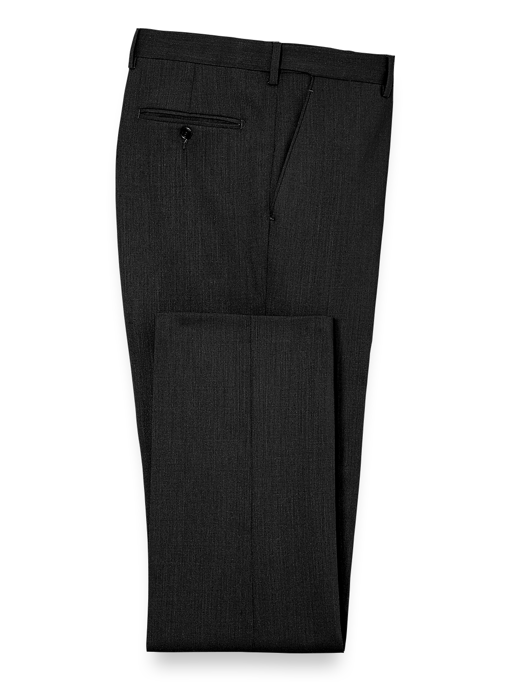 Product Image of Classic Fit Essential Wool Flat Front Suit Pants-Black