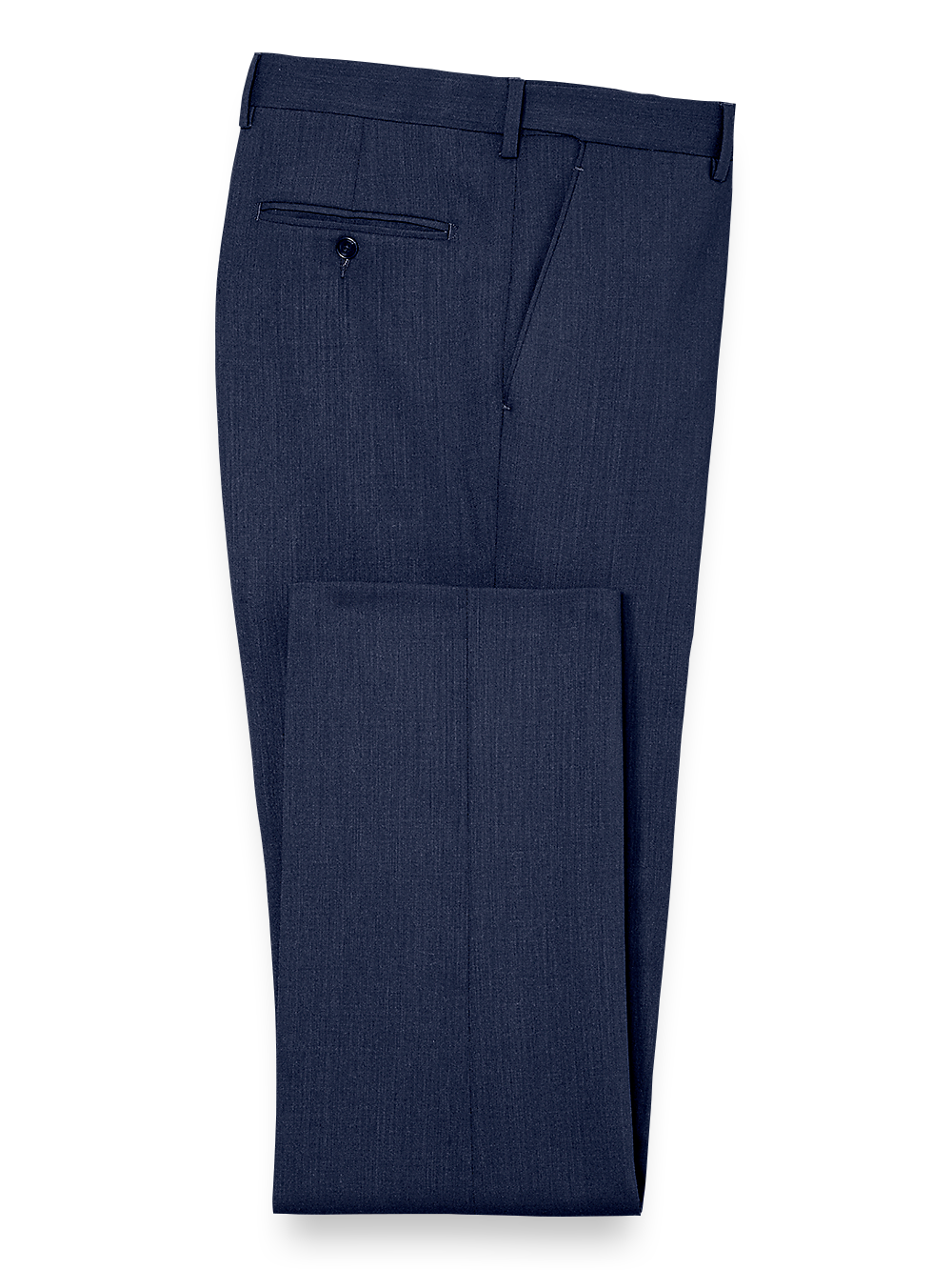 Product Image of Classic Fit Essential Wool Flat Front Suit Pants-Navy