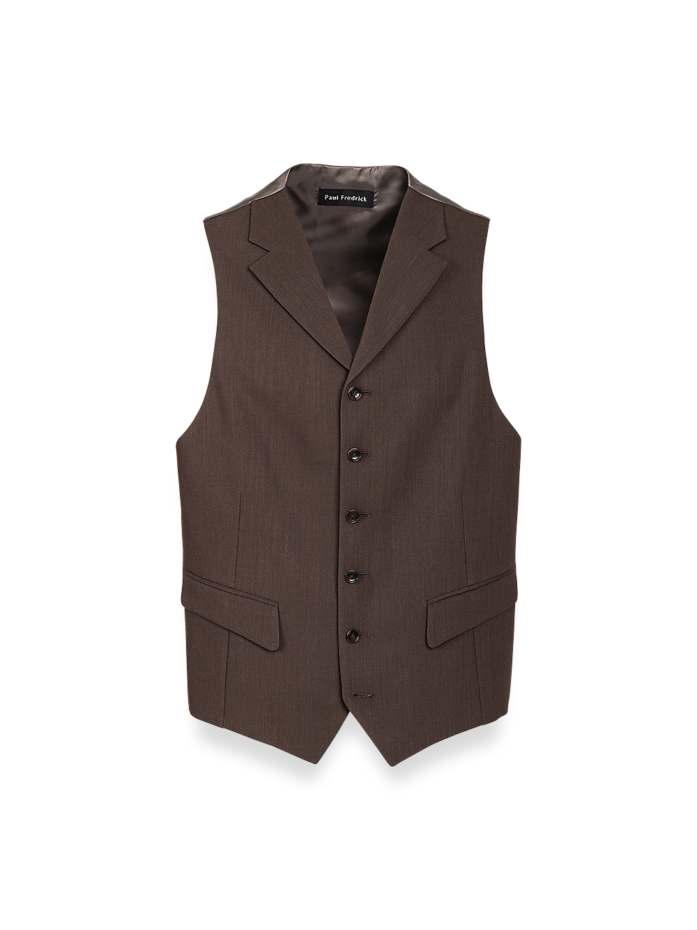 Product Image of Classic Fit Essential Wool Suit Vest-Brown