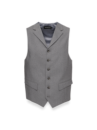 Classic Fit Essential Wool Suit Vest - Grey