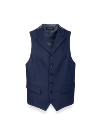 Classic Fit Essential Wool Suit Vest - Navy