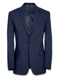 Tailored Fit Wool Essential Wool Notch Lapel Suit Jacket - Navy