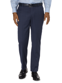 Tailored Fit Impeccable Flat Front Suit Pant - Navy