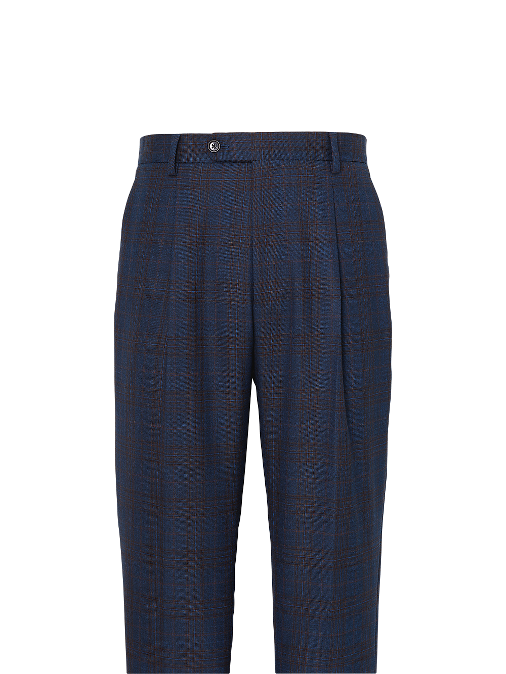 Alternate Image of Wool Plaid Single Pleated Suit Pants-1