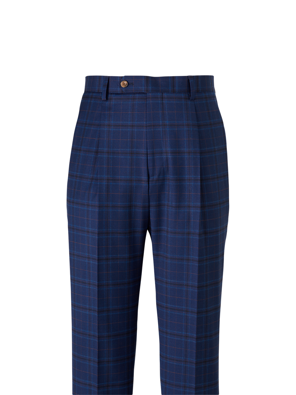 Alternate Image of Wool Stretch Plaid Single Pleat Suit Pants-1