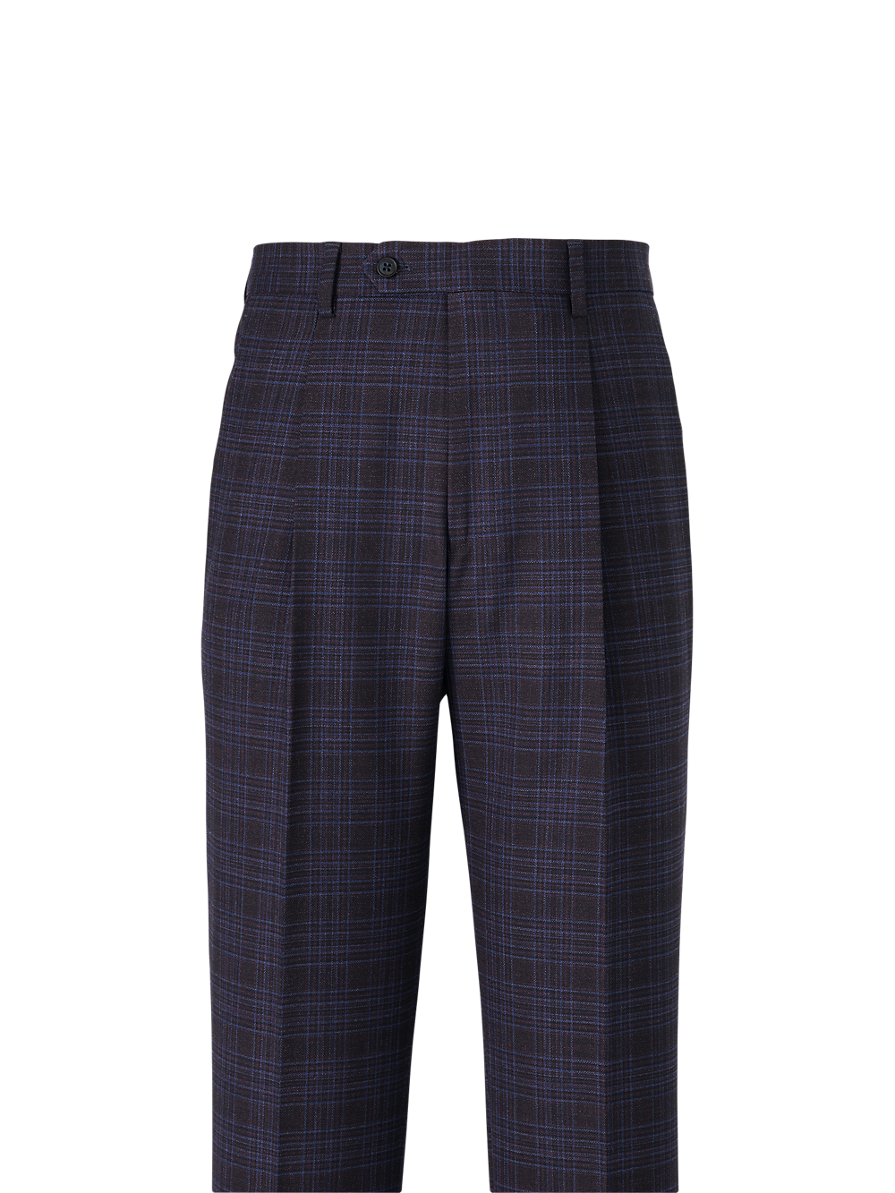 Alternate Image of Wool Stretch Plaid Single Pleat Suit Pants-1