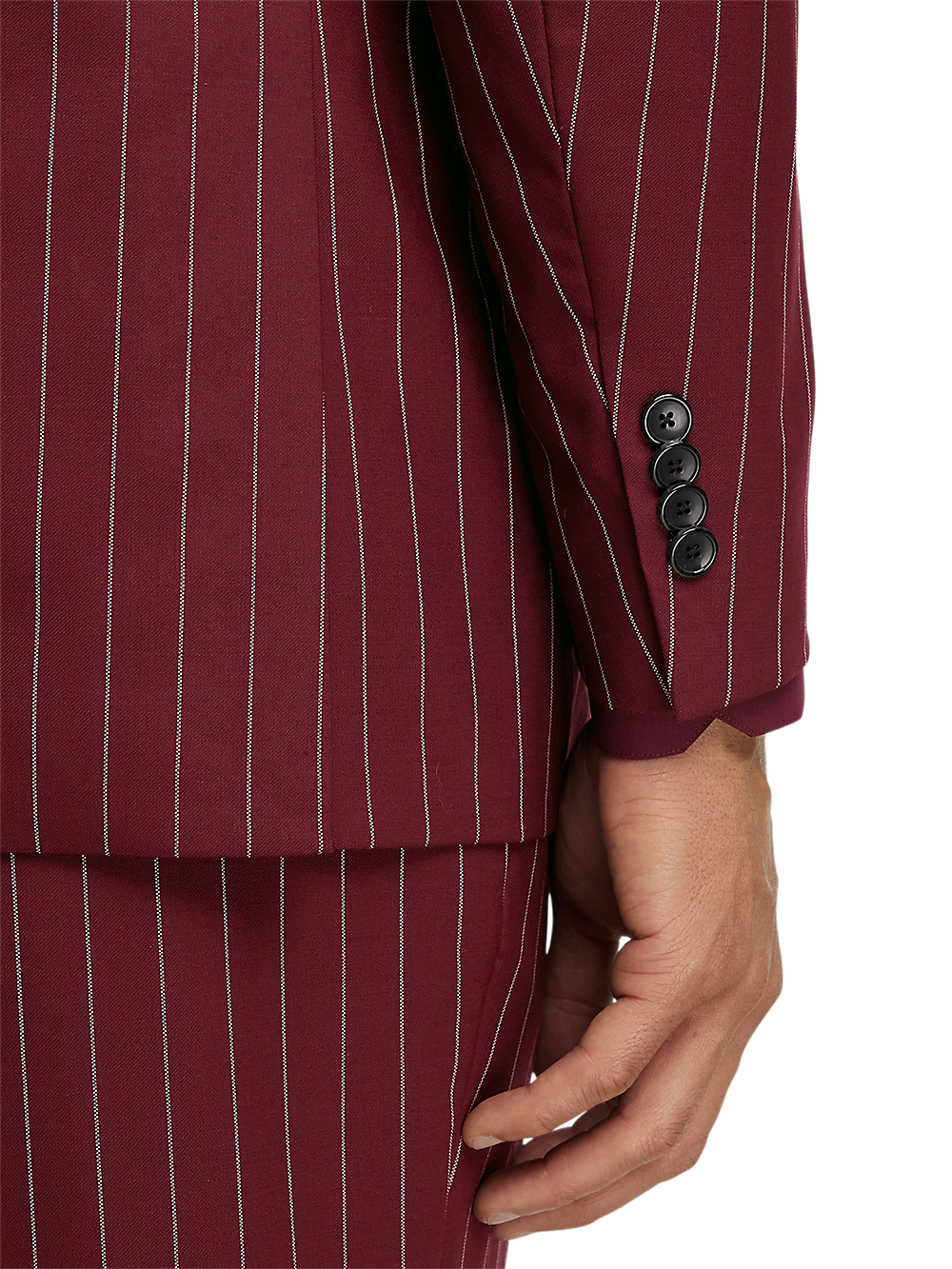 Alternate Image of Wool Stretch Stripe Double Breasted Suit Jacket-2