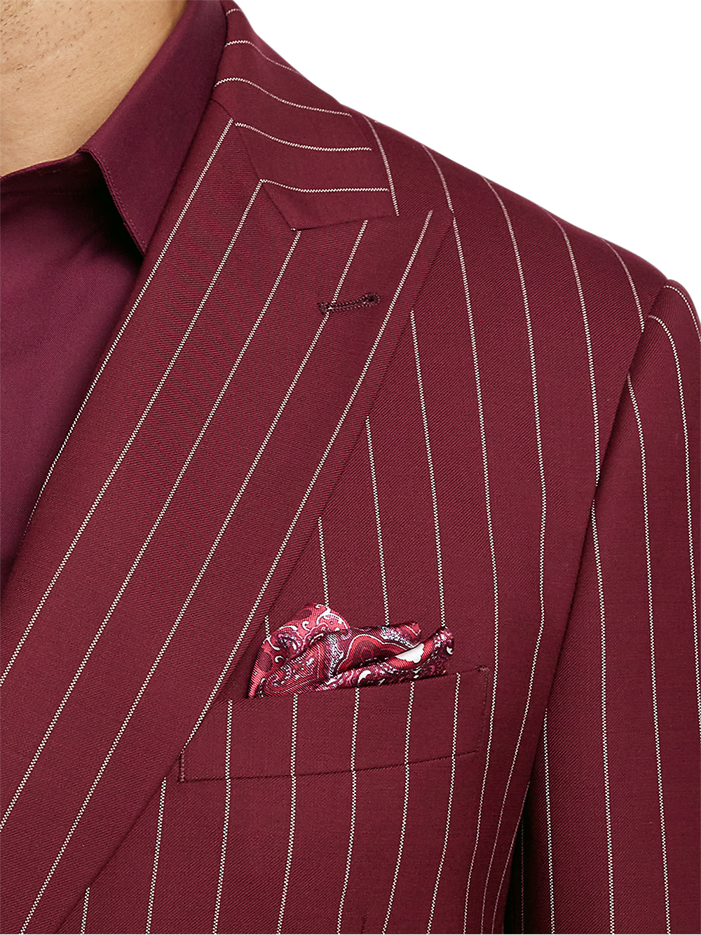 Alternate Image of Wool Stretch Stripe Double Breasted Suit Jacket-5