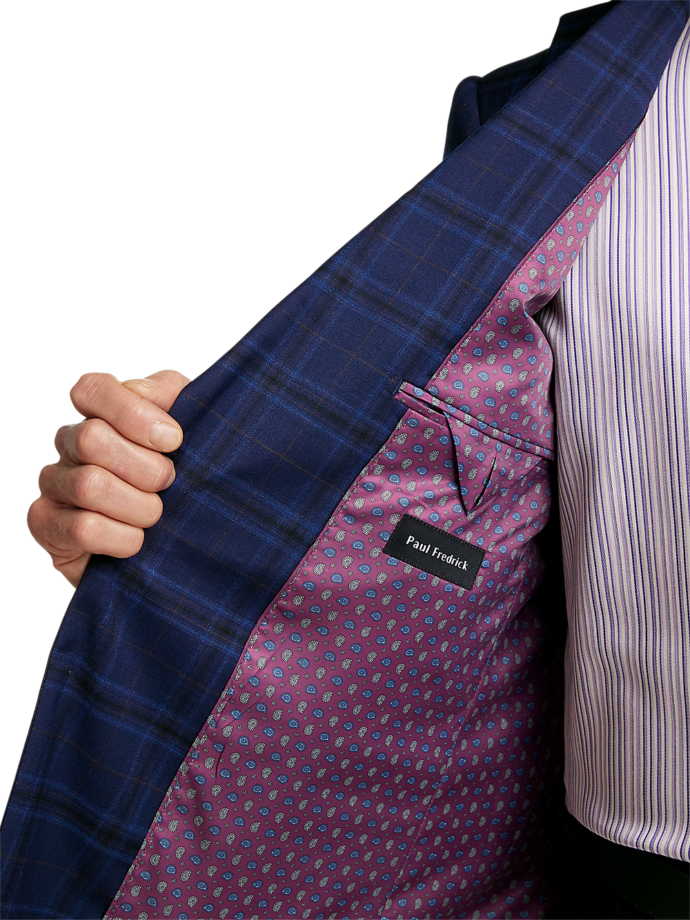 Alternate Image of Wool Stretch Plaid Single Breasted Suit Jacket-3