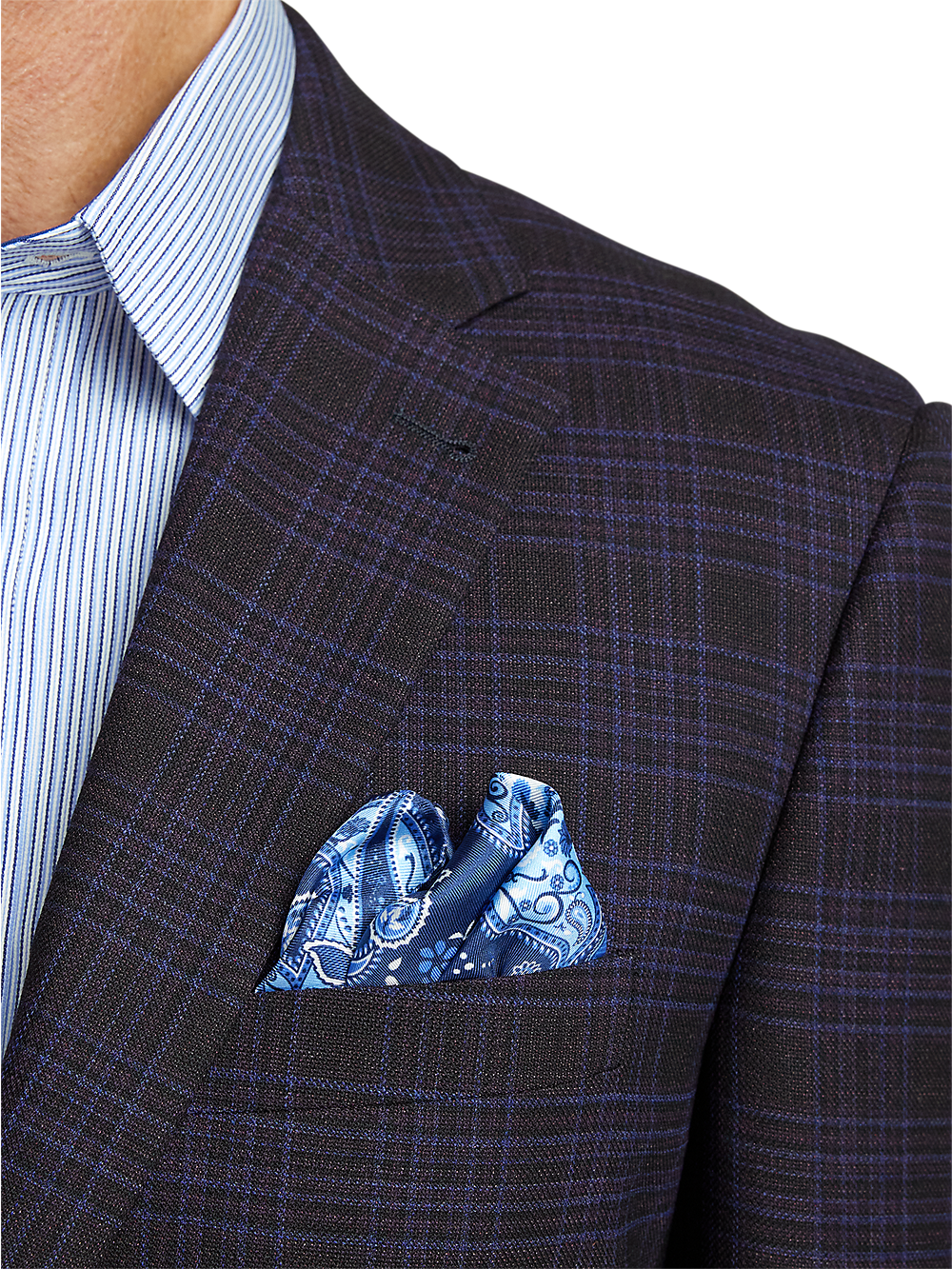 Alternate Image of Wool Stretch Plaid Single Breasted Suit Jacket-5