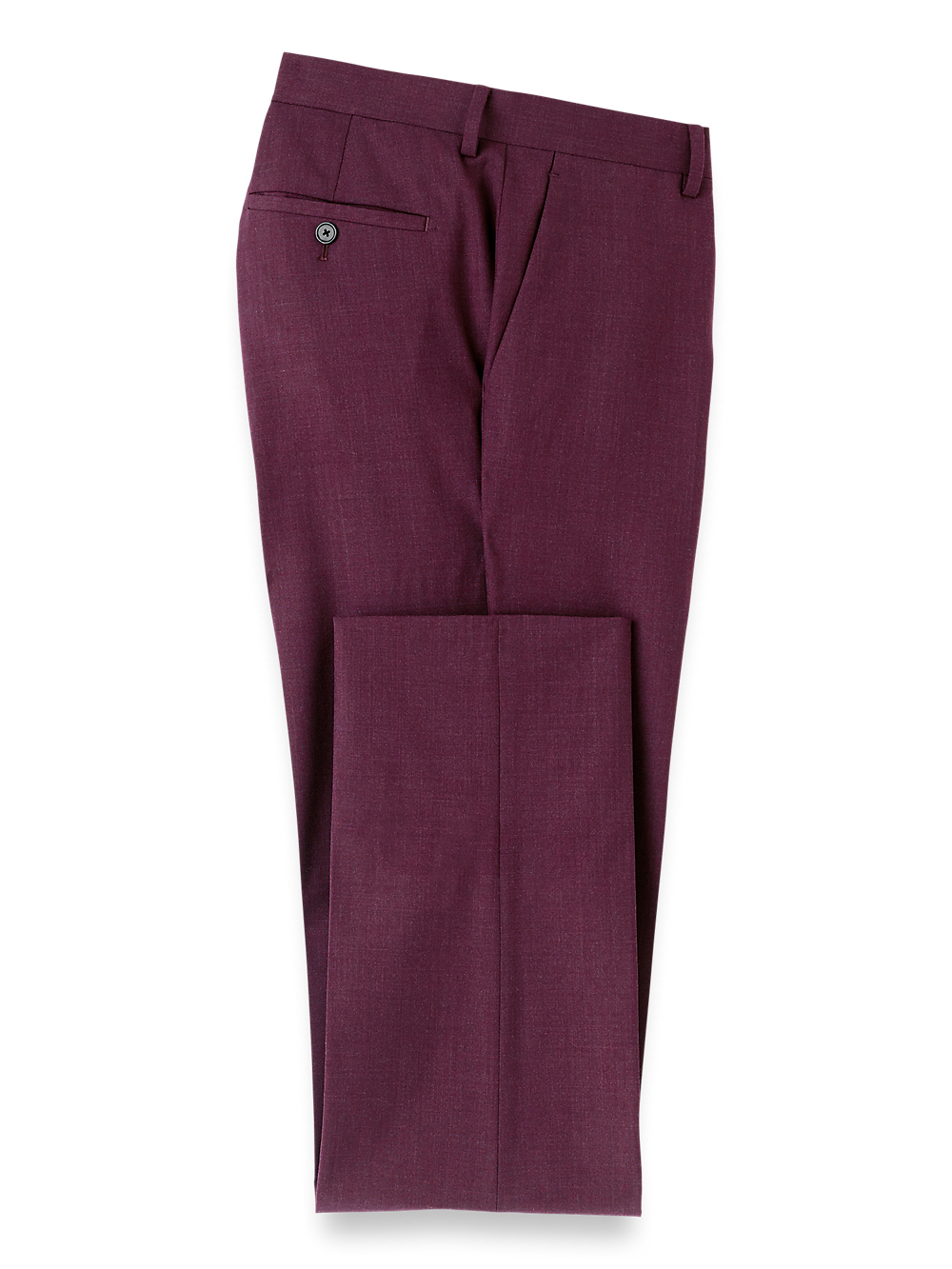 Product Image of Wool Stretch Bengaline Suit Pants-Plum#model_flat front