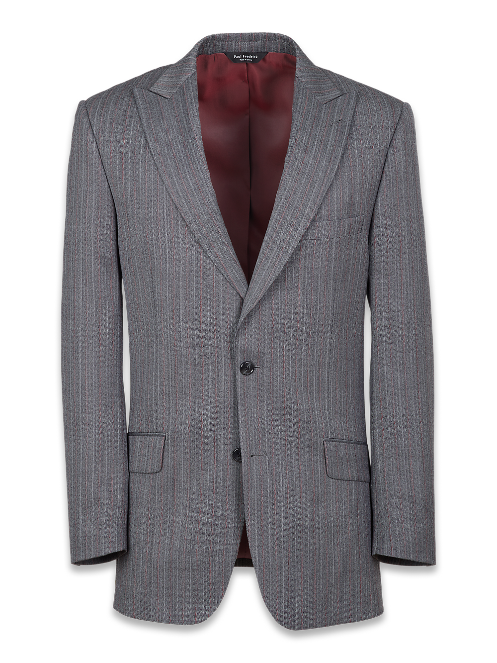 Product Image of Classic Fit Herringbone Peak Lapel Suit Jacket-Black