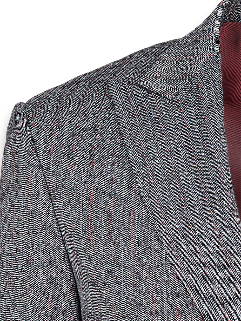 Alternate Image of Classic Fit Herringbone Peak Lapel Suit Jacket-1