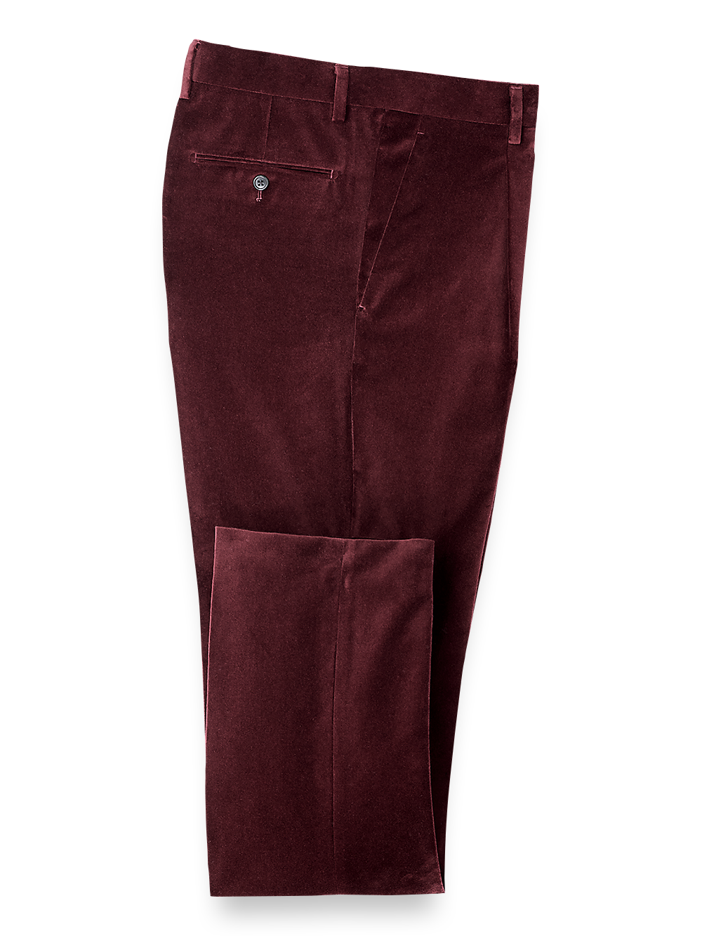 Product Image of Cotton Velvet Single-pleat Suit Pants-Wine