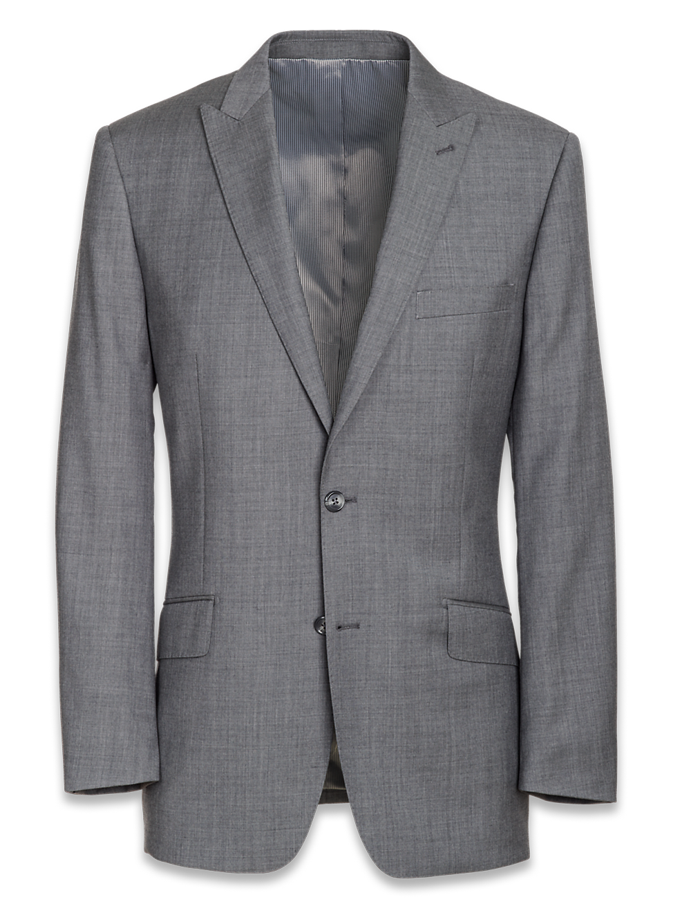 Product Image of Classic Fit Sharkskin Peak Lapel Suit Jacket-Grey