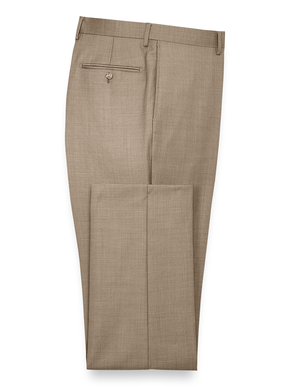 Product Image of Classic Fit Sharkskin Flat Front Suit Pants-Tan