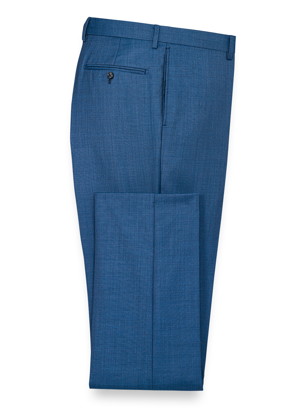 Product Image of Classic Fit Sharkskin Flat Front Suit Pants-Slate Blue