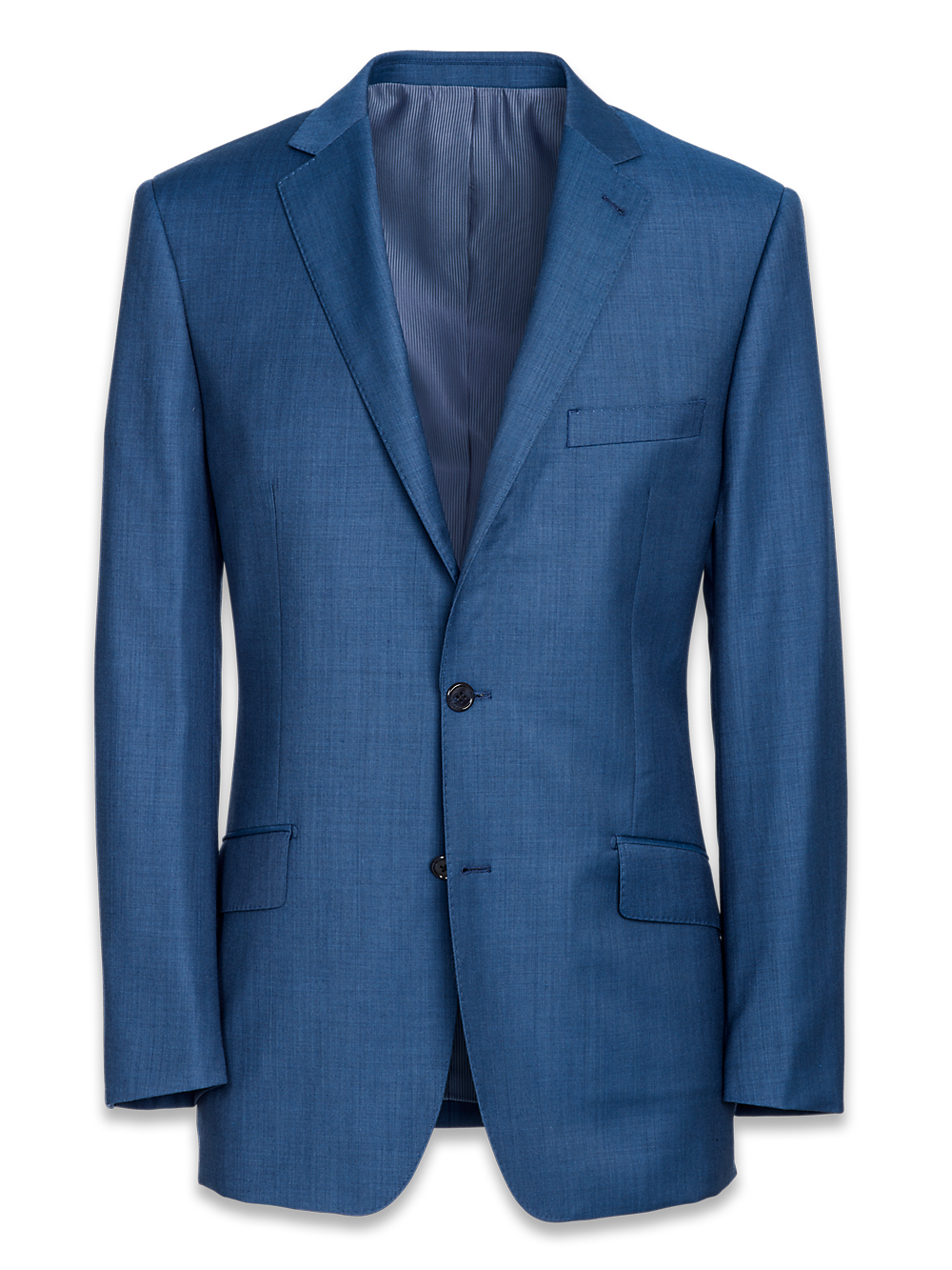 Product Image of Classic Fit Sharkskin Notch Lapel Suit Jacket-Slate Blue