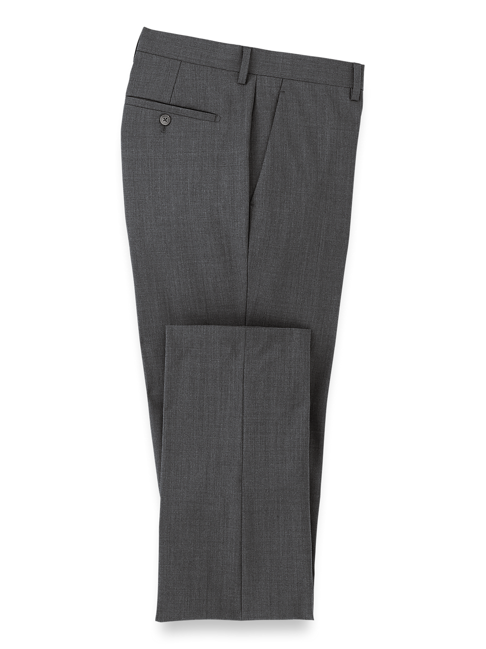 Product Image of Wool Stretch Bengaline Suit Pants-Grey#model_flat front