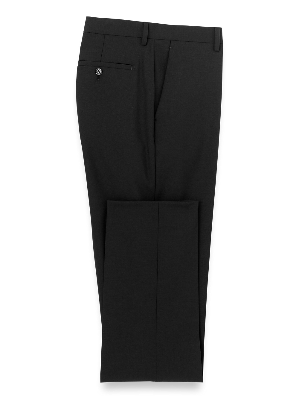 Product Image of Wool Stretch Bengaline Suit Pants-Black#model_flat front