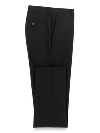 Wool Stretch Bengaline Suit Pants - Black