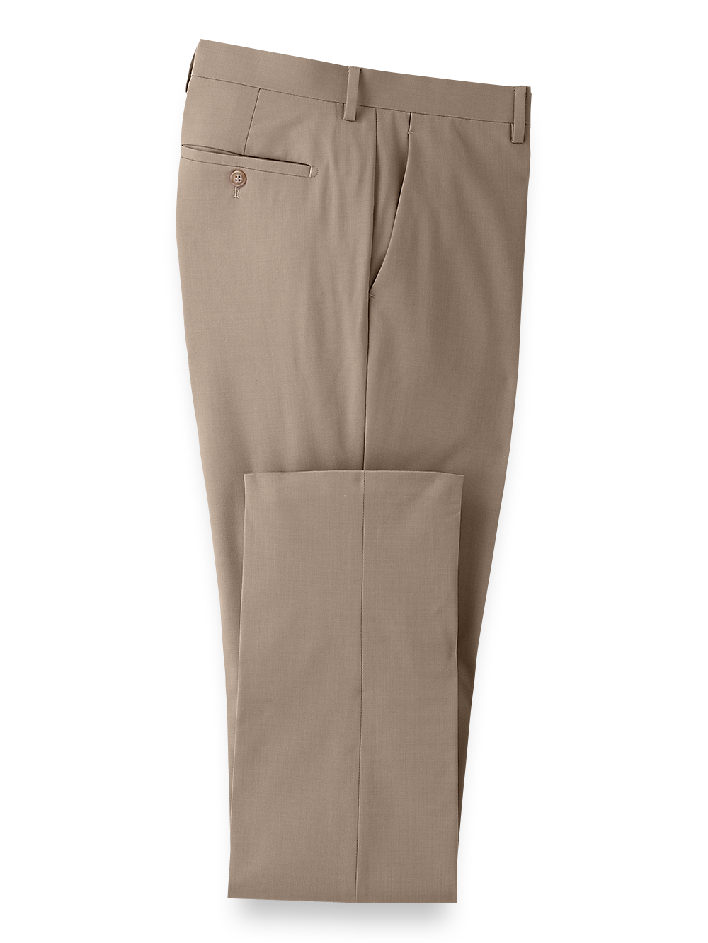 Product Image of Wool Stretch Bengaline Suit Pants-Light Tan#model_flat front