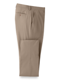 Wool Stretch Bengaline Suit Pants - Light Tan