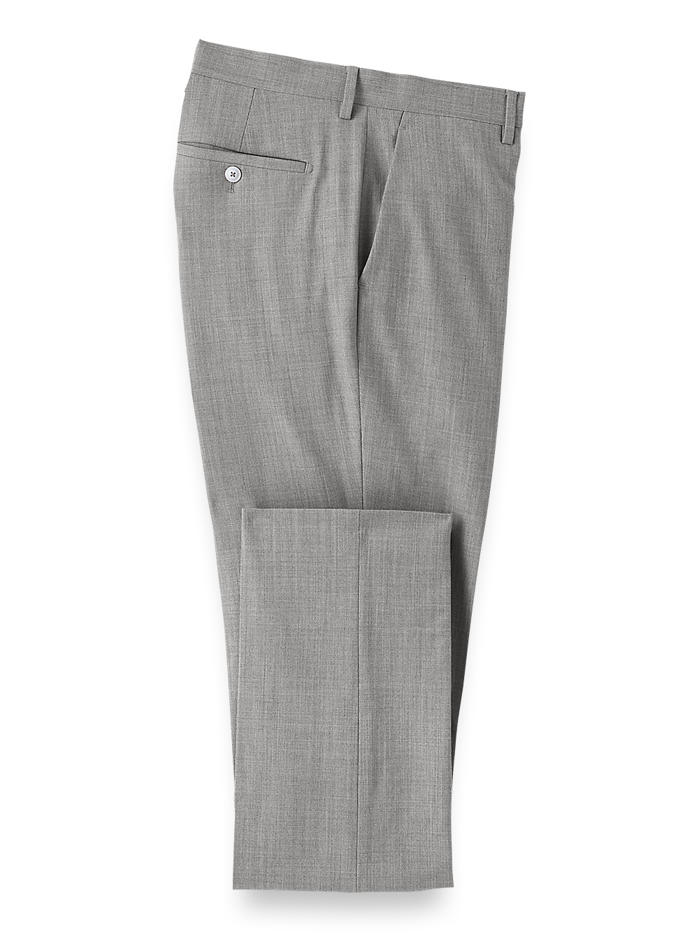 Product Image of Wool Stretch Bengaline Suit Pants-Light Grey#model_flat front