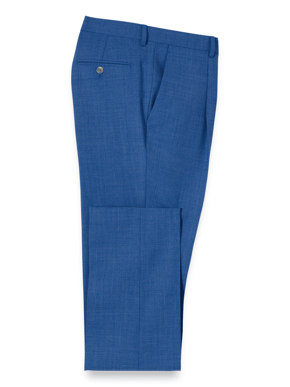 Product Image of Wool Stretch Bengaline Single Pleated Suit Pants-French Blue