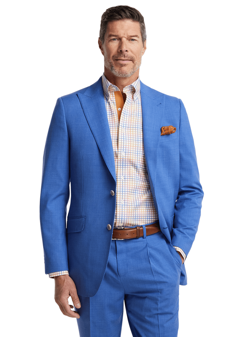 Alternate Image of Wool Stretch Bengaline Peak Lapel Suit Jacket-1