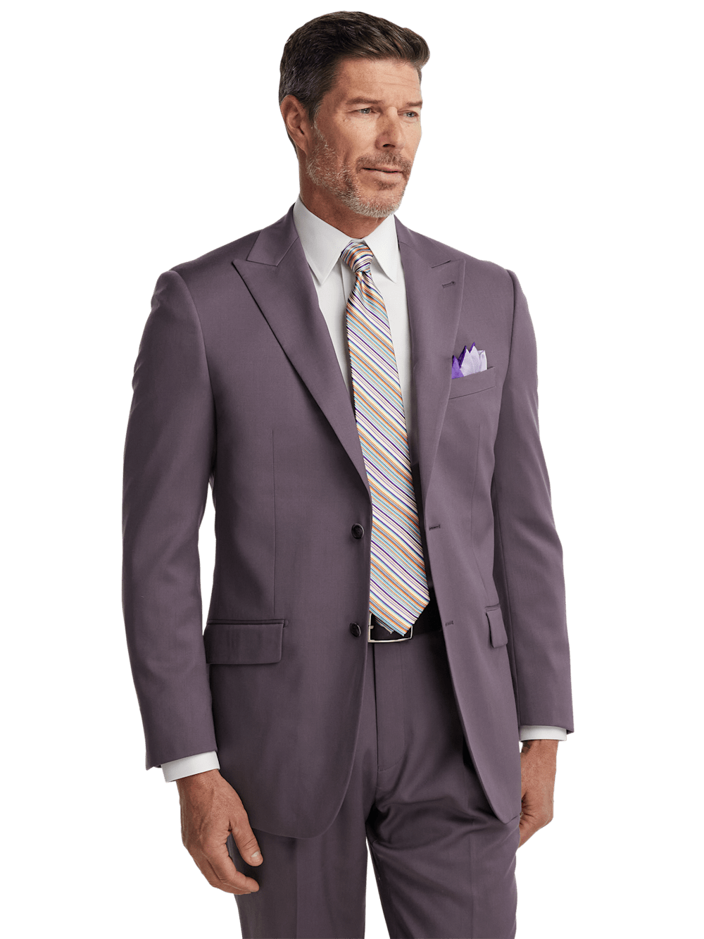 Alternate Image of Wool Stretch Single Breasted Peak Lapel Suit Jacket-1