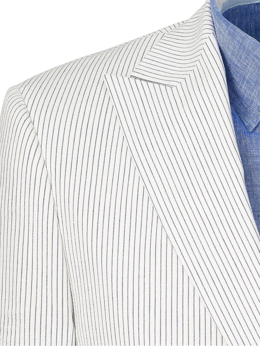 Alternate Image of Cotton Stretch Seersucker Pinstripe Peak Lapel Suit Jacket-3