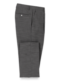 Performance Blend Single Pleat Suit Pants - Charcoal