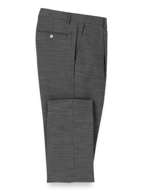 Performance Blend Single Pleat Suit Pants - Charcoal