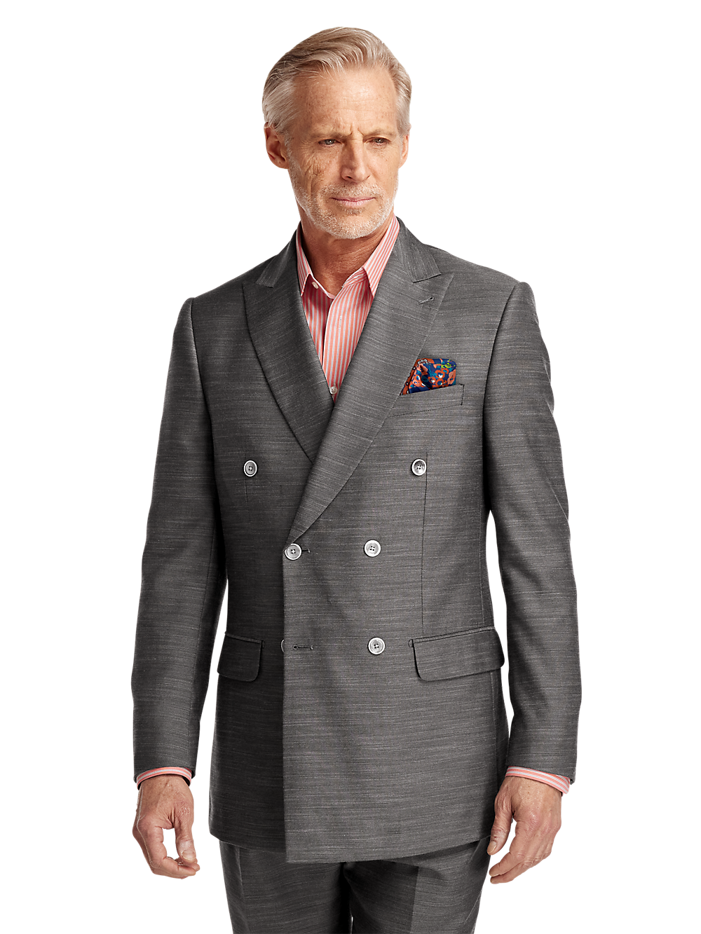 Peak lapel double breasted suit best sale