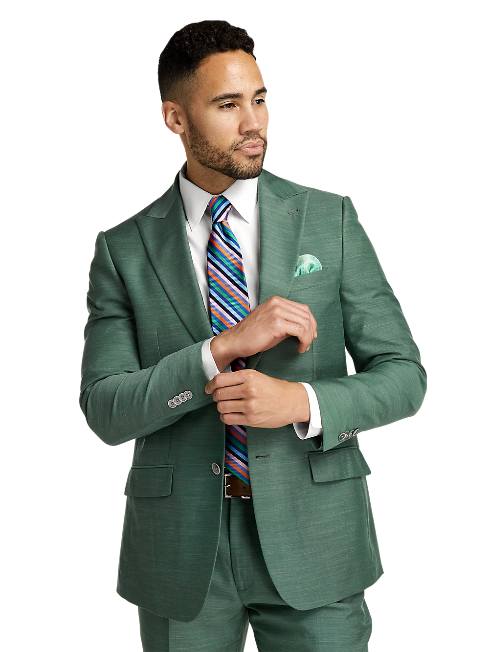 Alternate Image of Performance Blend Single Breasted Peak Lapel Suit Jacket-1