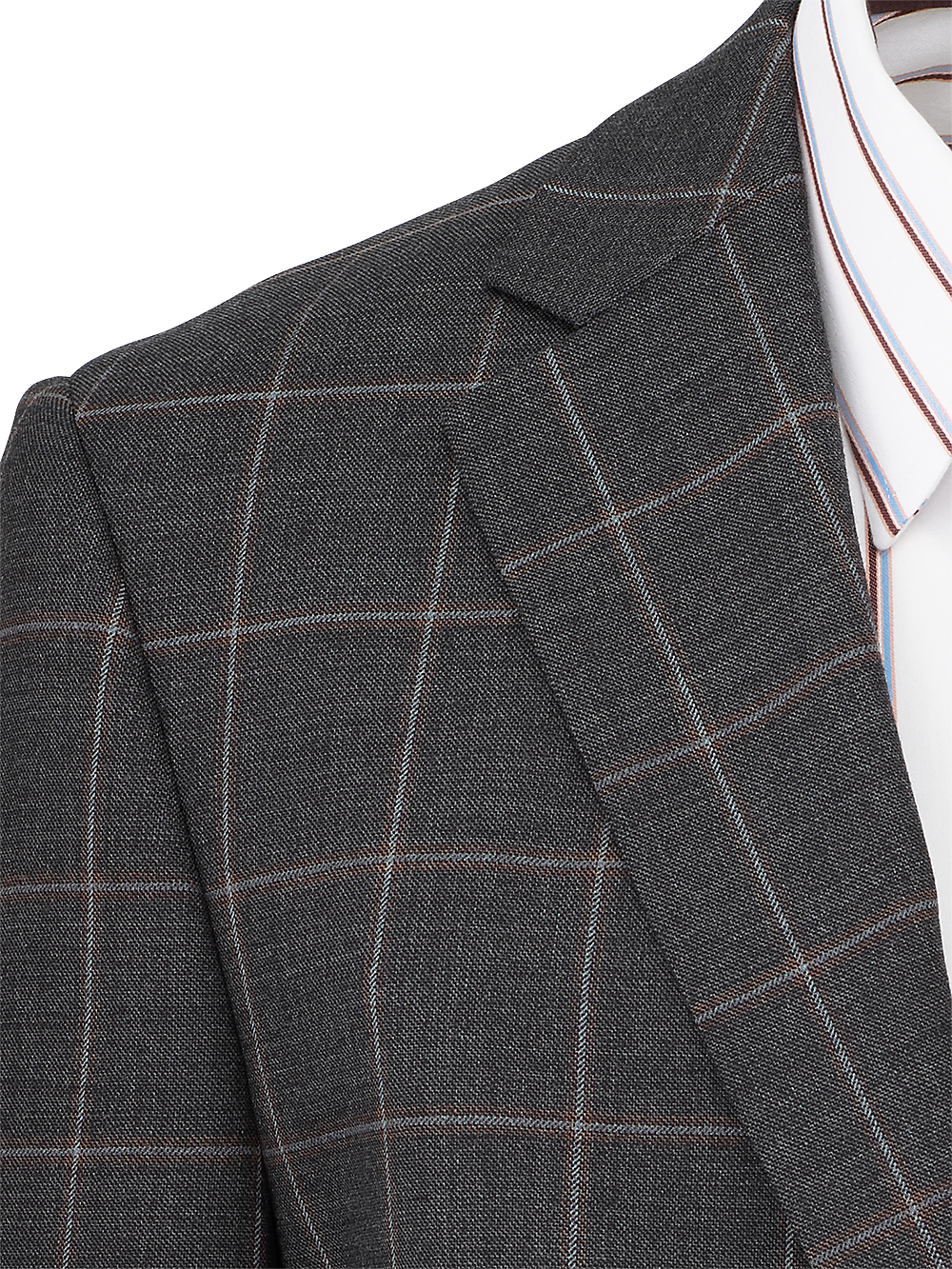 Alternate Image of Wool Stretch Windowpane Notch Lapel Suit Jacket-3