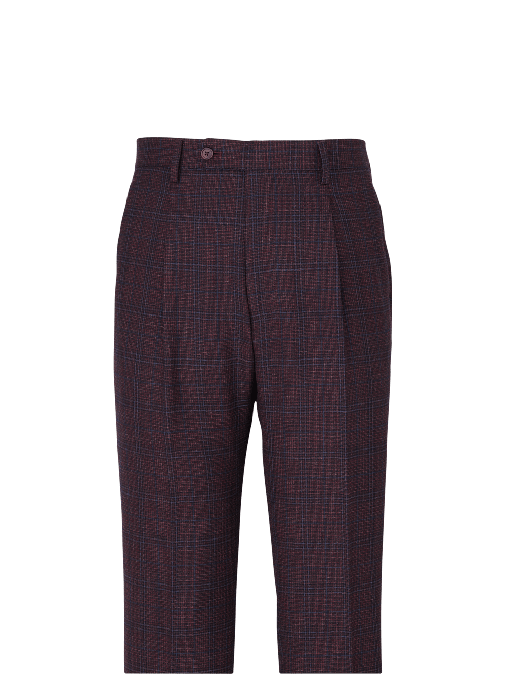 Alternate Image of Wool Plaid Single Pleat Suit Pants-1