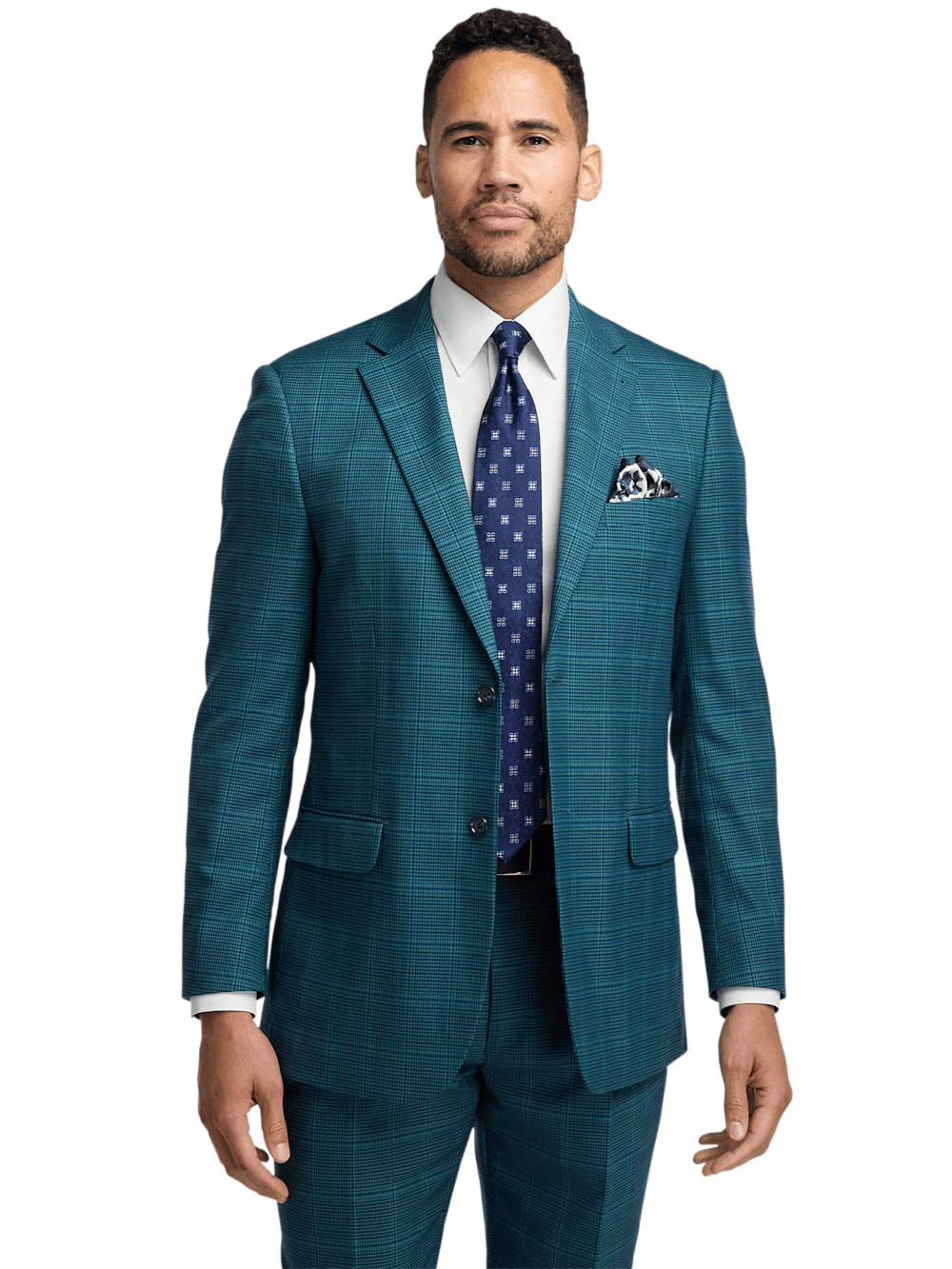 Alternate Image of Microfiber Houndstooth Notch Lapel Suit Jacket-1