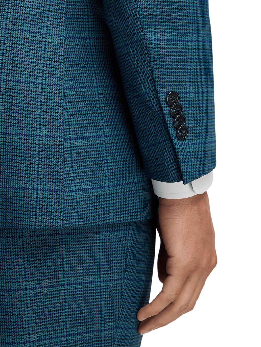 Alternate Image of Microfiber Houndstooth Notch Lapel Suit Jacket-2