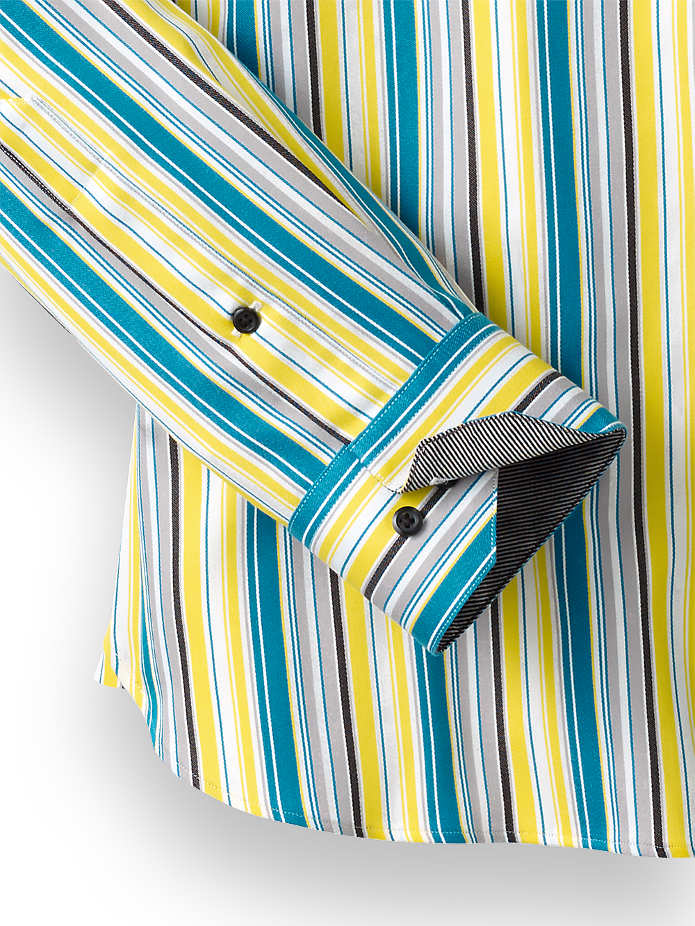 Alternate Image of Cotton Stripe Casual Shirt With Contrast Trim-2