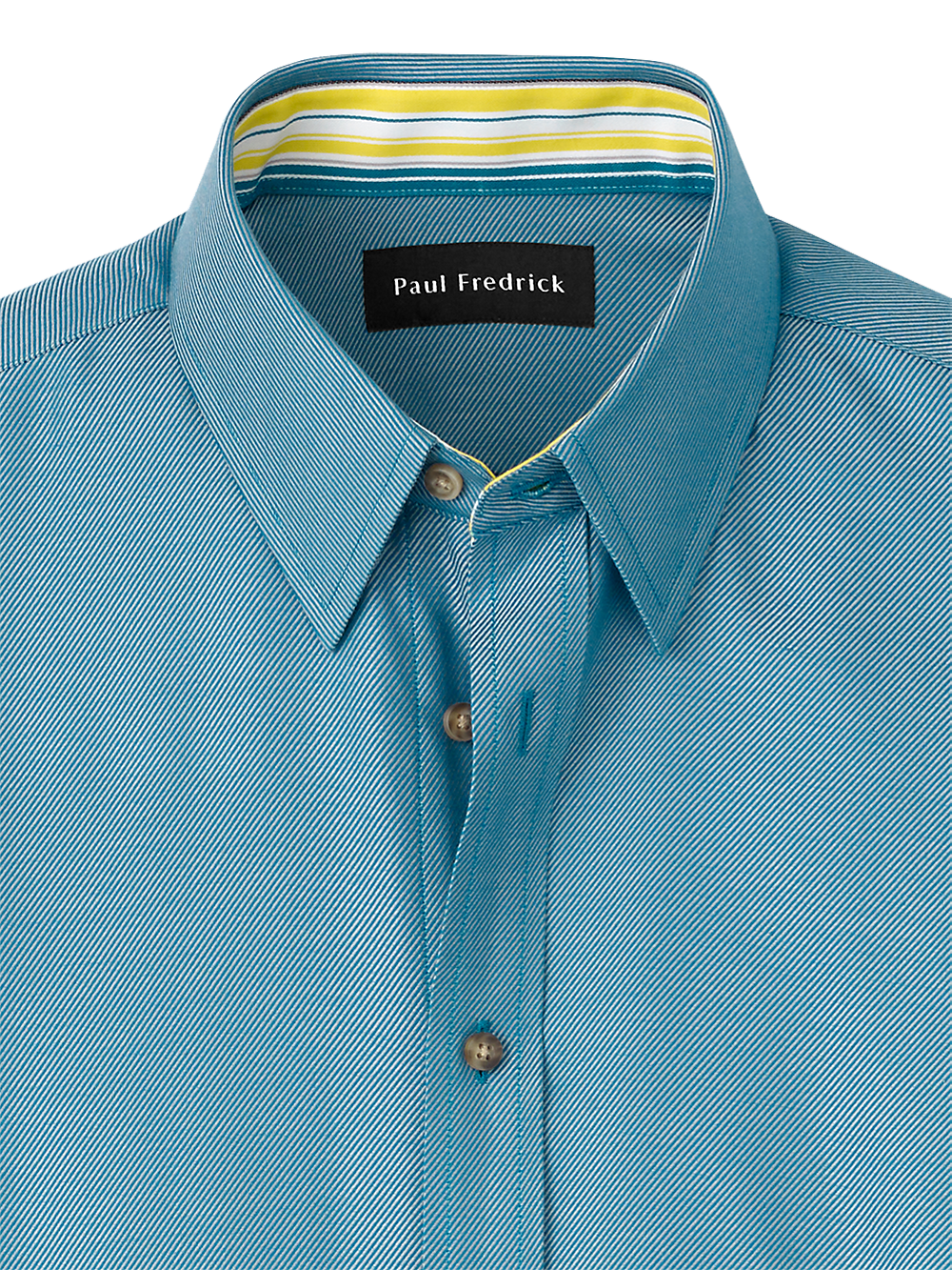 Alternate Image of Cotton Solid Casual Shirt With Contrast Trim-1