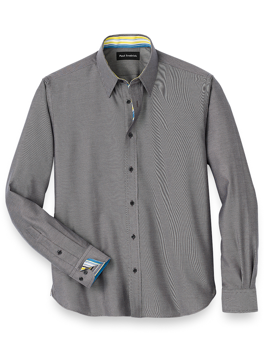 Product Image of Cotton Solid Casual Shirt With Contrast Trim-Black